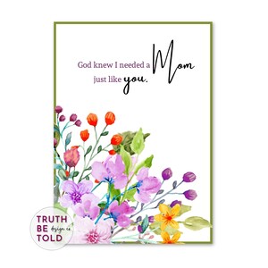 Mothers Day Proverbs 31 Printable card, Wisdom Is On Her Tongue Mothers Day Card, purple watercolor floral garden
