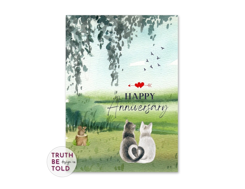 Anniversary Cards For Wife - Cat Anniversary Card For Husband Partner - View #10