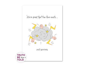 Funny Valentine’s Day Card Printable | True Love Humor Card | 5x7 Digital Download Couples Valentine