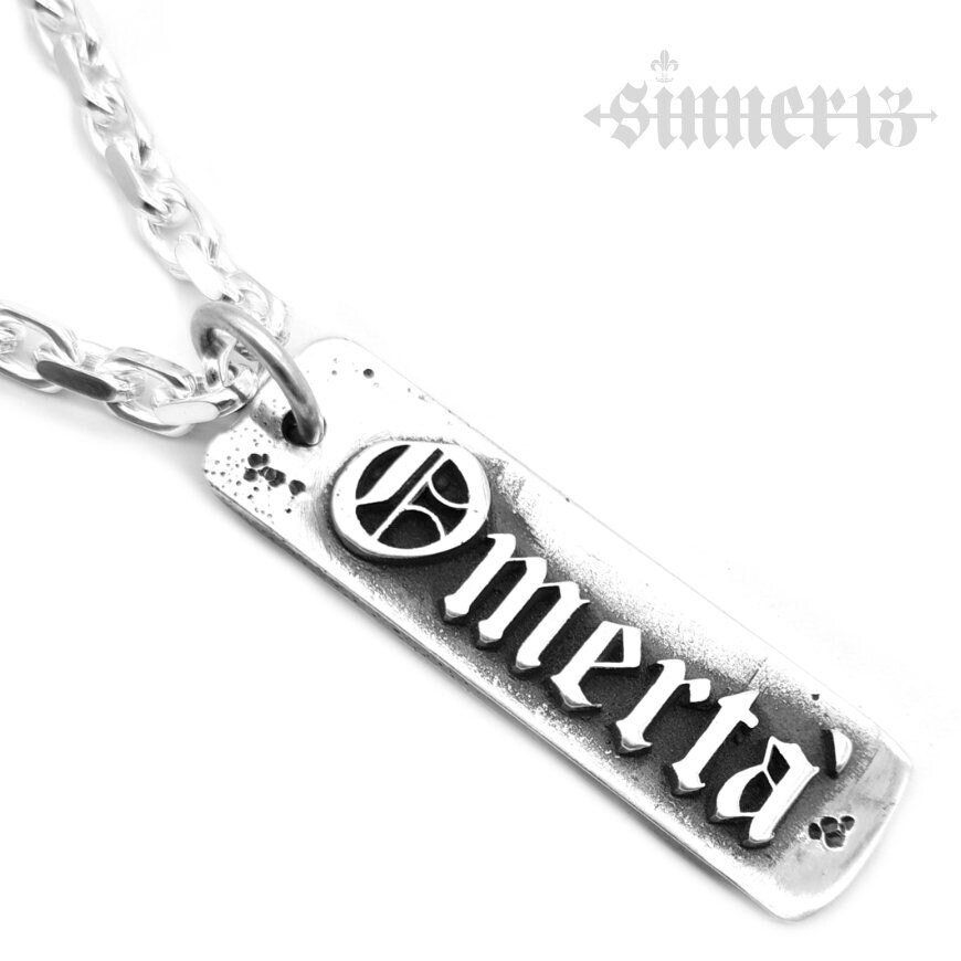【HYERES LOR】Name rock silver necklace M BTS Necklace Hyeres-Lor Silver Necklace
