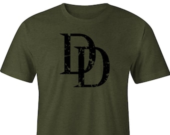 Daredevil Distressed Logo DO Green T-Shirt,  Daredevil Shirt, Marvel Daredevil Tee