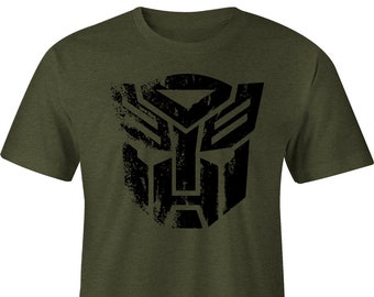 Autobots Distressed Logo OD Green T-Shirt, Transformers Shirt, Autobot Tee, Autobot Shirt, Transformers Tee, 80's Cartoons