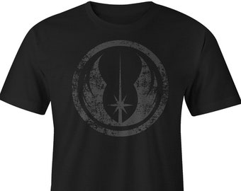 Camiseta con el logotipo desgastado de Jedi, camiseta desgastada de Jedi, camisa desgastada de Jedi, camisa de Star Wars