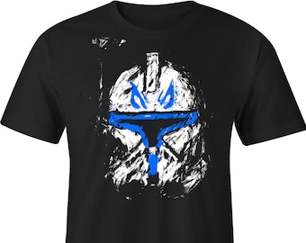 Captain Rex Distressed Stormtrooper Helmet T-shirt, Capt Rex Shirt, Rex Tee Stormtrooper Tee, Storm trooper Tee, Star Wars Shirt, Clone Wars