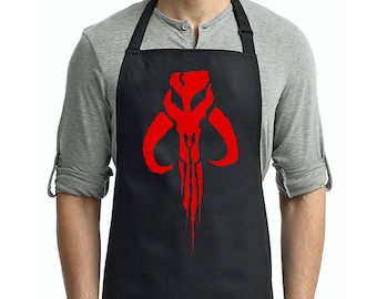 Boba Fett Logo Apron, Boba Fett Apron, , Mando, Mandalorian, Star Wars Apron