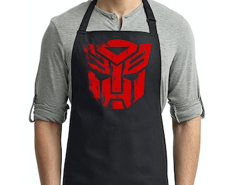Autobots Distressed Logo Apron, Transformers Apron, Autobots Apron, Autobot Apron, 80's Cartoons