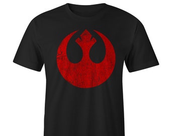 Rebel Distressed Red Logo T-shirt, Rebel Tee, Rebel Shirt, Star Wars Shirt