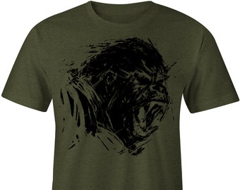 Silverback Gorilla Shirt OD Green , Gorilla Tee, Gorilla T-shirt design, Silverback Tee, Silverback T-shirt, Silverback Shirt