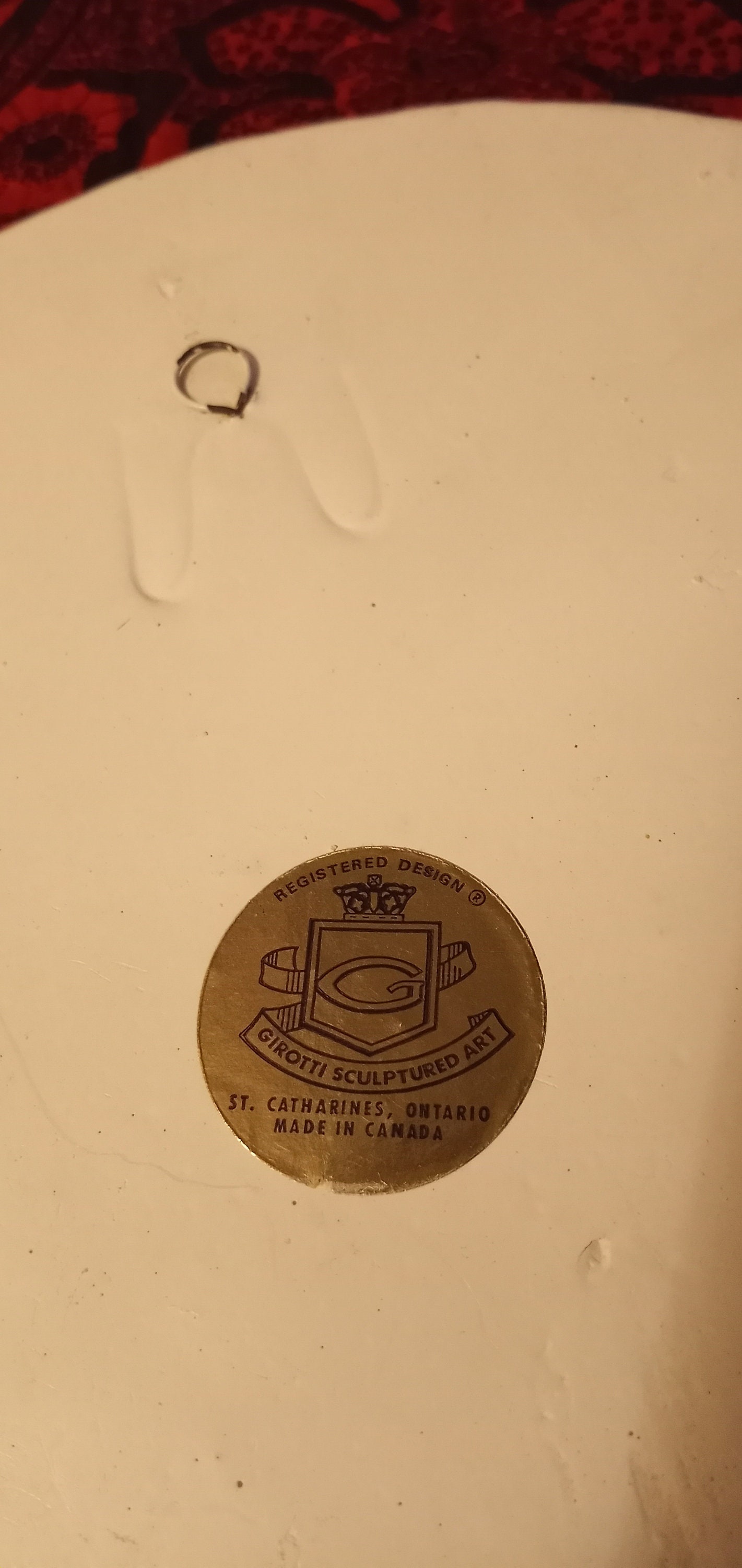 Vintage Girotti Sculptured Art Hanging Wall Plates. Asian Themed With