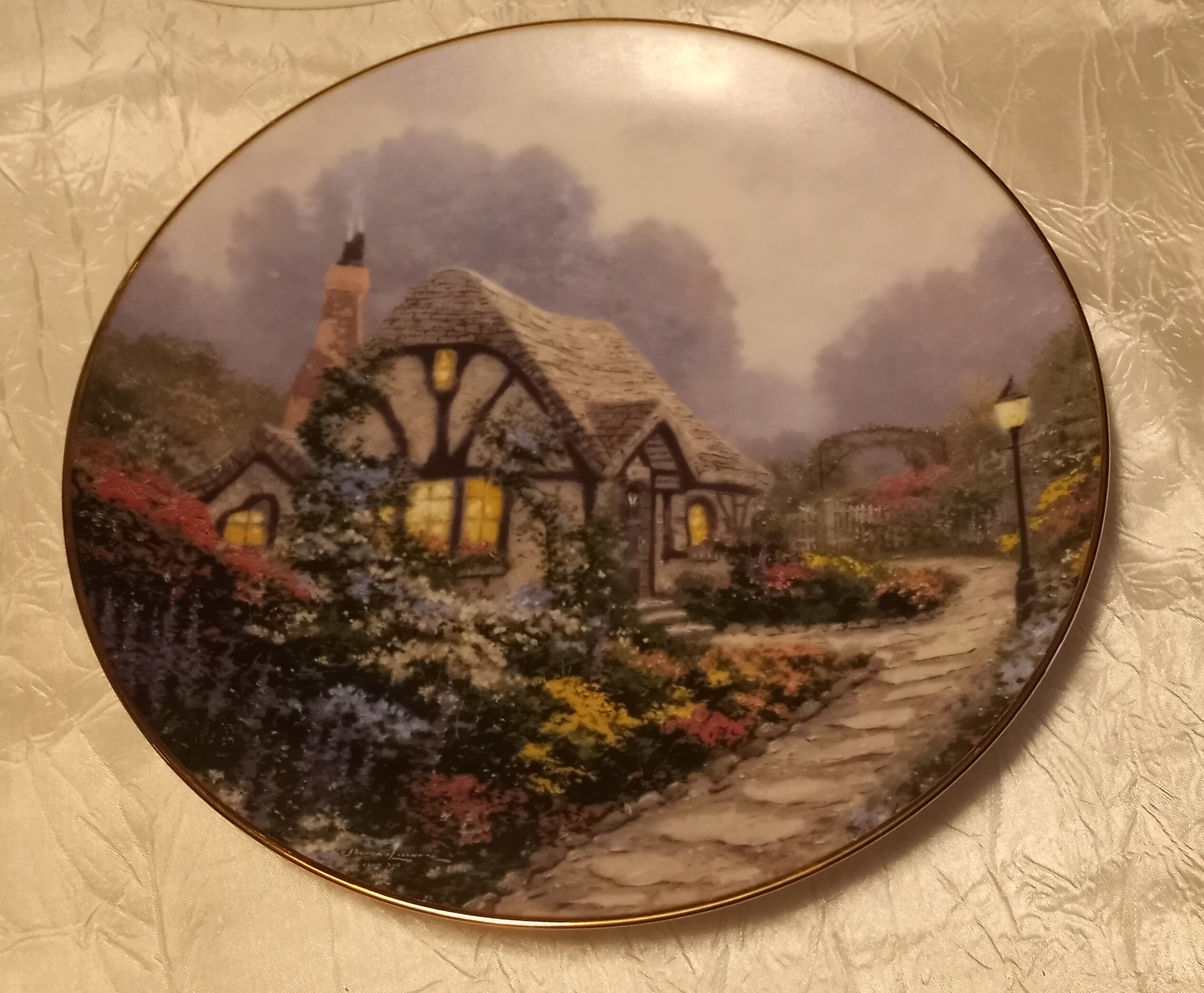 Vintage Thomas Kinkade Collector's Plates by Knowles Set of 4 Collector