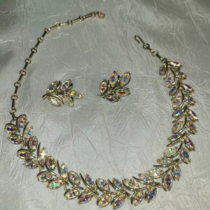 Vintage Coro necklace and clip on earrings set