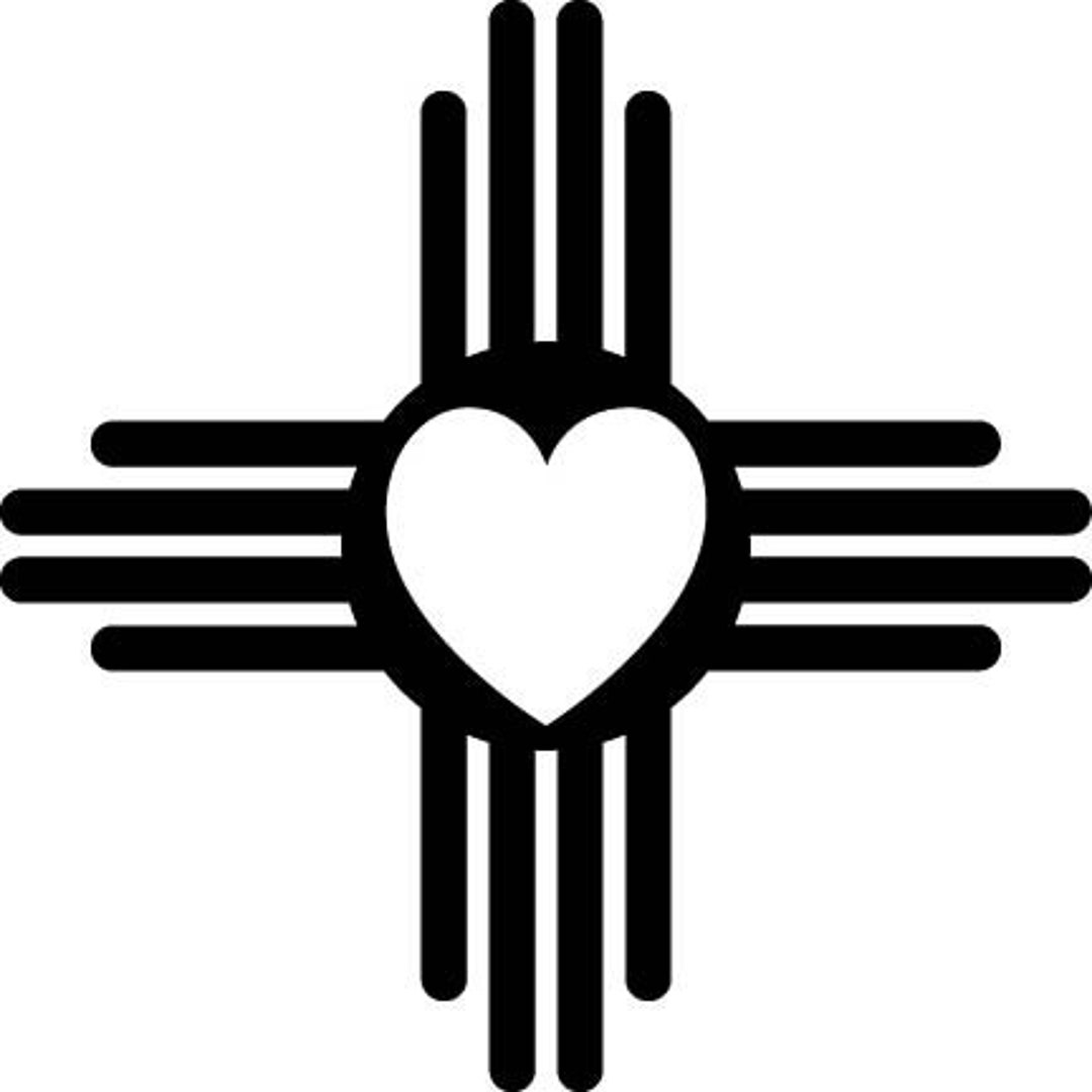 Zia Heart Symbol SVG, Digital SVG, Digital Download, Southwest Symbol