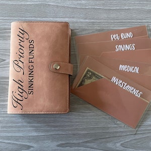 Pink Personalized Starter Cash Envelope System Wallet Personal Planner 6 Ring Binder Envelopes, Budget binder, Cash Envelopes,