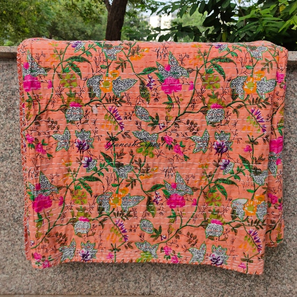 Beautiful, unique Indian kantha quilts