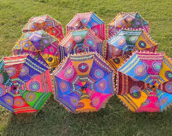 Paraguas indio bordado, sombrilla para decoración de bodas, protección solar