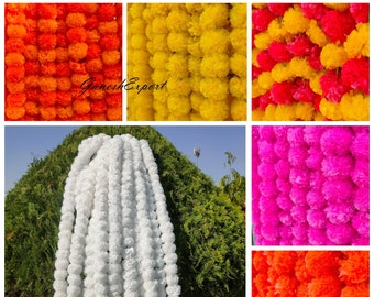 Groothandel veel decoratieve bloemen diwali decor goudsbloem slinger bruiloft decoratie bloemen