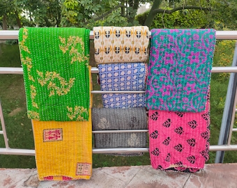 Wholesale Lot Of Indian Vintage Kantha Quilts, Bohemian Kantha Blankets, Hippie Cotton Throws