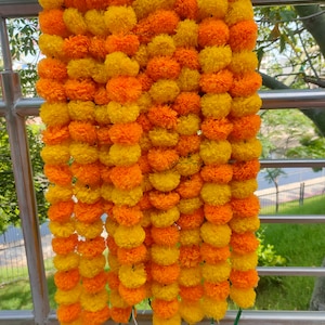 SALE Weeding Marigold Flower Garland Strings for Christmas Wedding Party Decoration Diwali ON Indian Artificial Decorative
