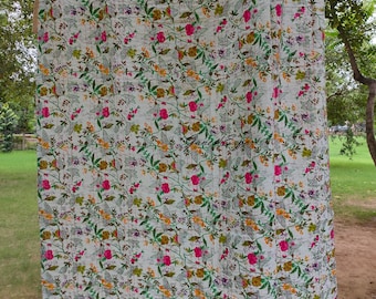 Kantha edredón indio hecho a mano tiro manta reversible colcha tela de algodón Boho boho edredón chic ropa de cama cobertores