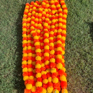 VERKOOP OP Indiase Goudsbloem Kunstmatige Decoratieve Deewali Goudsbloem Bloemenslinger Snaren voor Kerst Bruiloft Decoratie:
