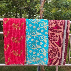 Wholesale Lot Of Indian Vintage Kantha Quilts, Bohemian Kantha Blankets, Hippie Cotton Throws image 3