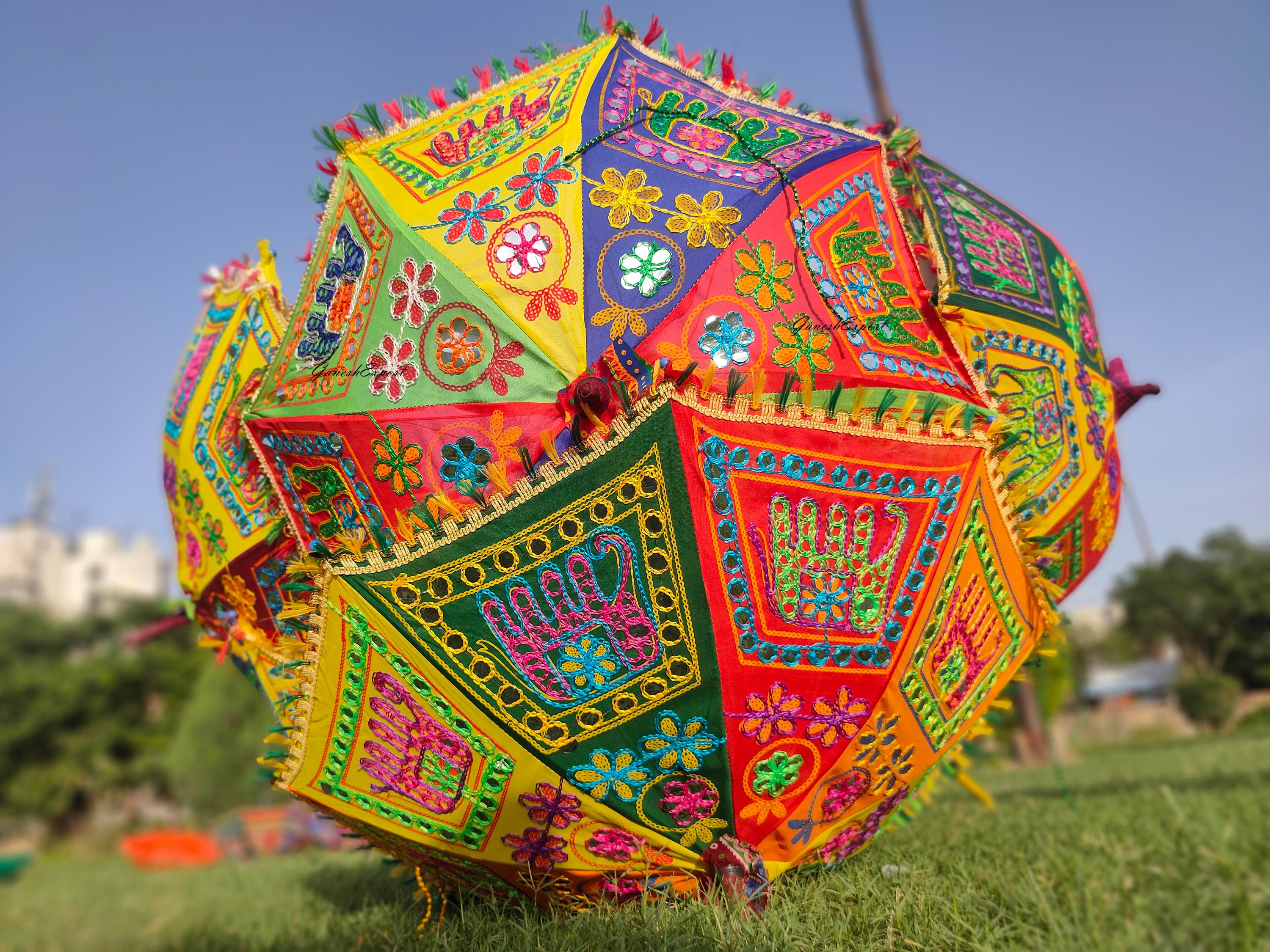 Decorative handmade cotton lace parasol indian style umbrellas for sun…
