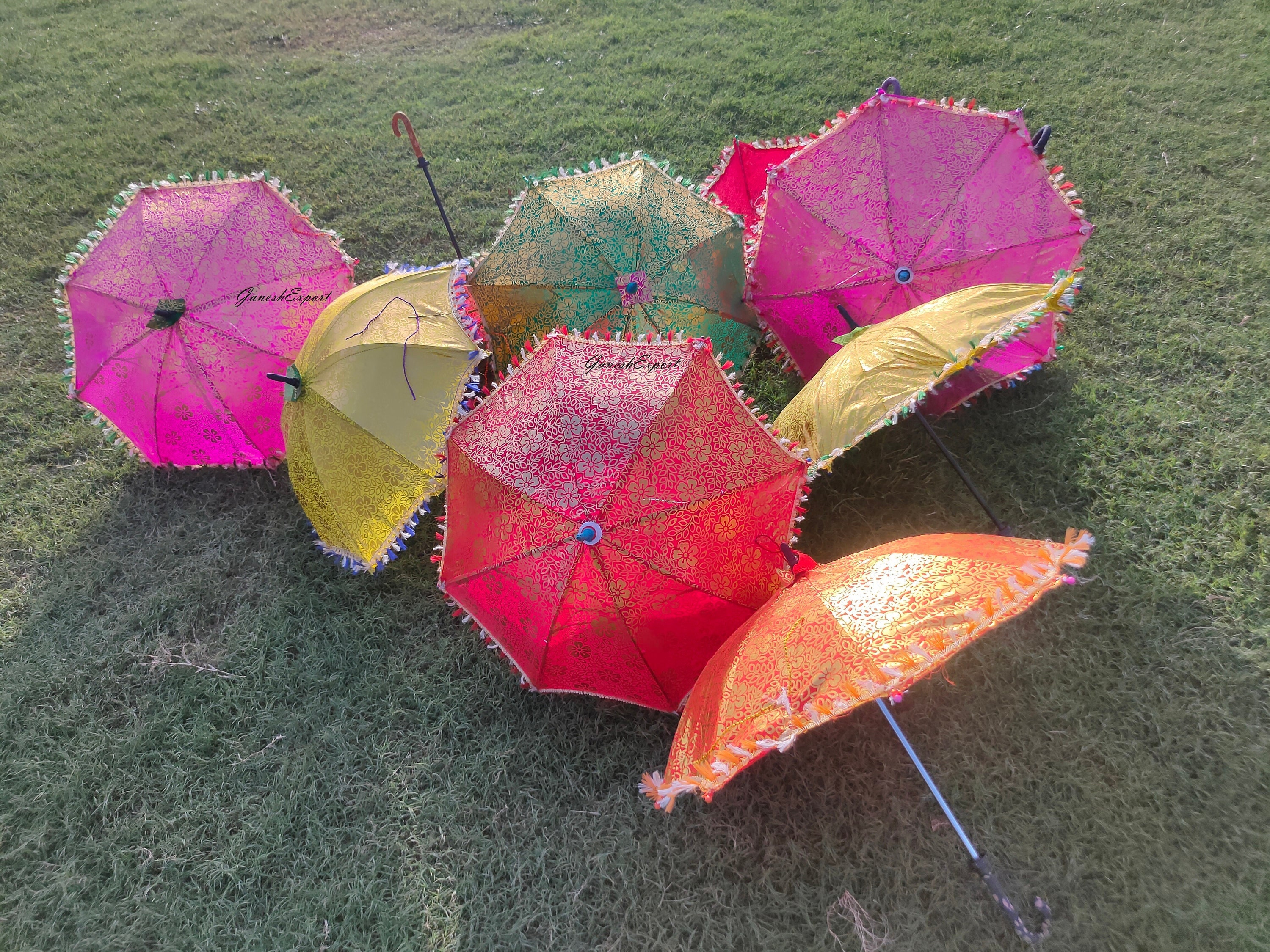 Indian Umbrella Multicolor sun protection umbrella decoration for Diwali, wedding, mahndi decor umbrellas