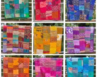 vintage handmade patchwork quilt