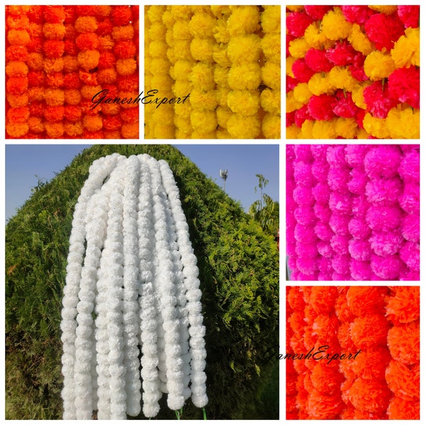 Sale On Artificial marigold garlands Halloween decor flowers event wall decoration marigold strings