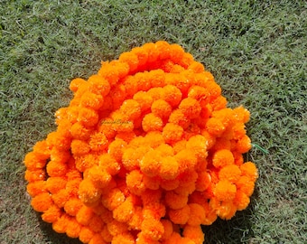 Marigold Artificial Garland for Weddings Indian Flower Decoration Event Styling