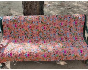 Couvre-lit indien fait main Kantha paradis Couvre-lit indien Kantha Quilt king Kantha gudri