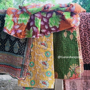 Sale On indian tribal kantha bed cover old sari reversible cotton warm blanket assorted bedding coverlets