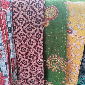 Wholesale Lot Of Indian Vintage Kantha Quilts, Bohemian Kantha Blankets, Hippie Cotton Throws image 7