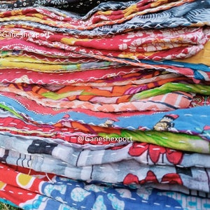 Großhandel Lot Indischer Vintage Kantha Quilt Handgemachte Wurf Wendedecke Bild 9