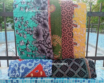 Groothandel veel Indiase vintage Kantha Quilt handgemaakte omkeerbare deken