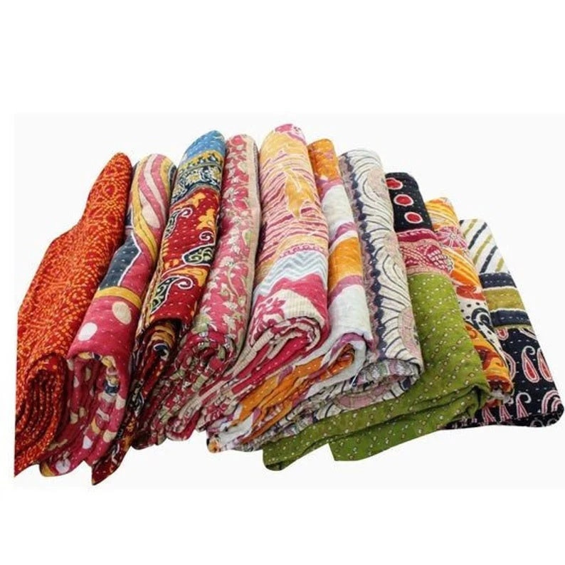 Kantha Throw Blankets & Quilts Etsy