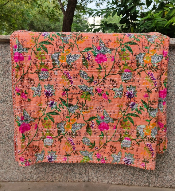 Beautiful Unique Indian Kantha Quilts Etsy