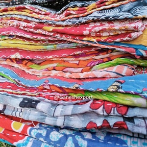 Wholesale Lot Of Indian Vintage Kantha Quilts, Bohemian Kantha Blankets, Hippie Cotton Throws image 6
