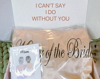 Elegant Mother of the Bride Gift Box| Wedding Robe & Gift Card Set |Thank You Gift for the Mother of the Bride| Mother of Groom Bride