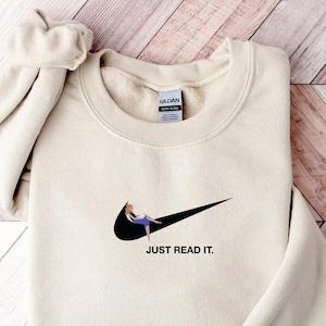 Just Read It Sweatshirt for girls, Book Lover Crewneck, Librarian Gifts, Librarian Sweatshirt, Gift For Book Lover, Book Club Sweatshirt