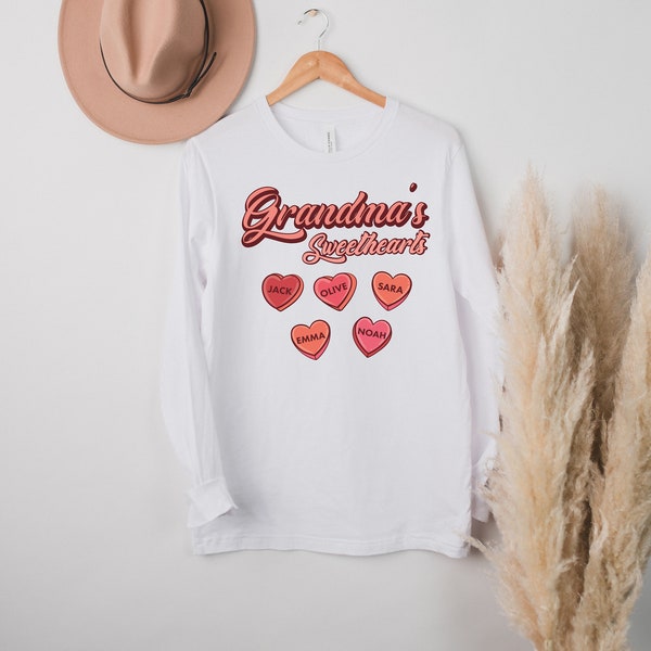 Grandma's Sweethearts Mother's Day Long Sleeve Shirt, Mothers day gift Tee, Gift for Grandma