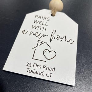 Custom Wine Bottle Tag: Wooden Bead, Personalized Occasion