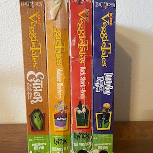Set of 4 VeggieTales VHS tapes