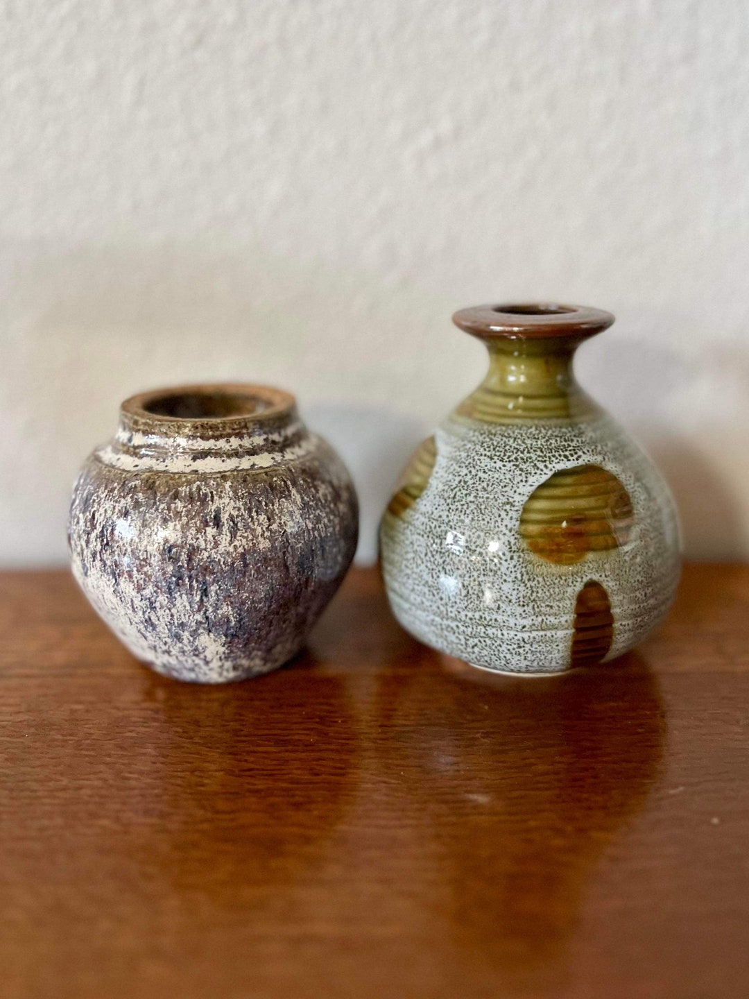 Small Pottery Vases Made in Japan Inscent Holders Etsy