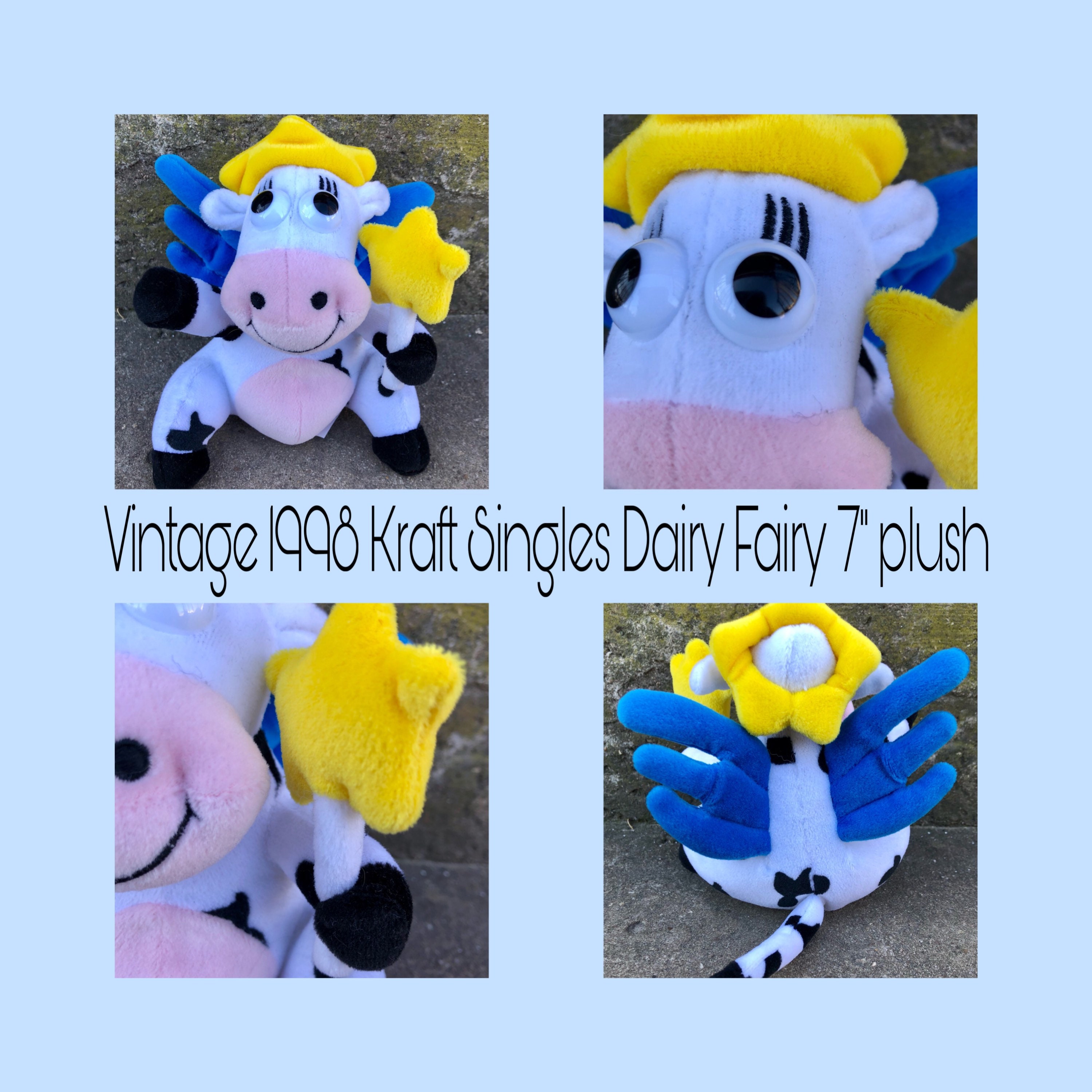 Vintage 1998 Kraft Singles Dairy Fairy Plush Advertisement Collectors Cow 7  -  Canada