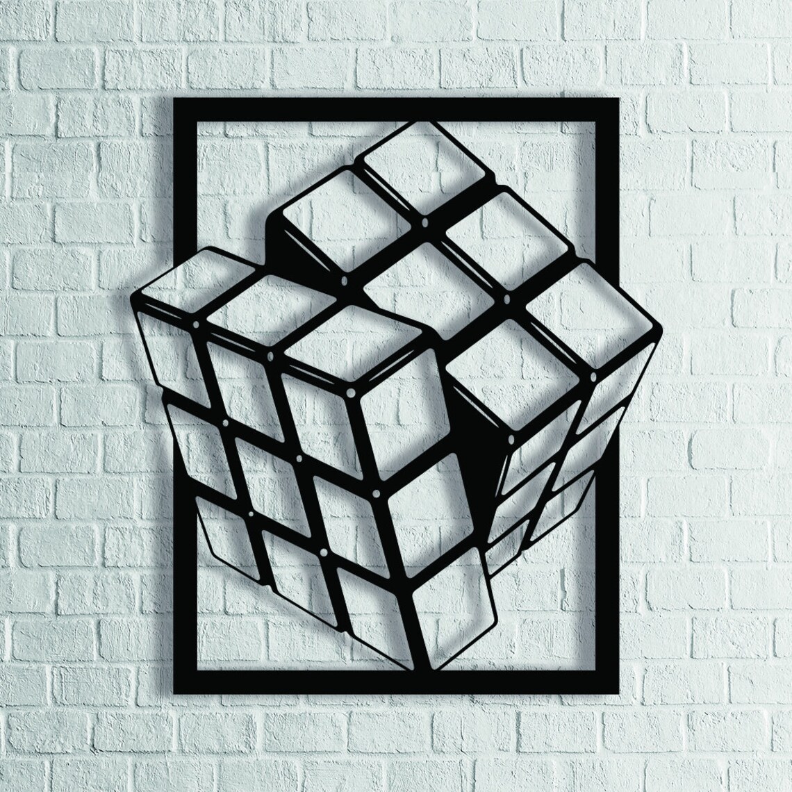 Rubik's Cube Metal Wall Decor, Wall Art, Wall Hangings, 3D, for Home