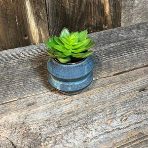 Mini Succulent Pot | Electric Blue | Handmade  Plant Lover Gift