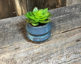 Mini Succulent Pot | Electric Blue | Handmade  Plant Lover Gift
