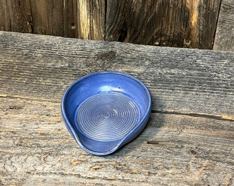 Blue Spoon Rest | Handmade Ceramic Kitchen Accessory