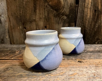 Handmade Ceramic Whiskey Glass: Patchwork Pottery, Vermont Made